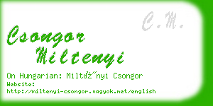 csongor miltenyi business card